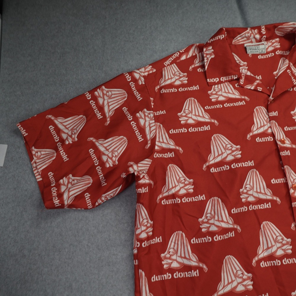 Platinum FUBU Shirt Mens XXL Red Fat Albert Dumb Donald Streetwear Short Sleeve - Picture 3 of 16